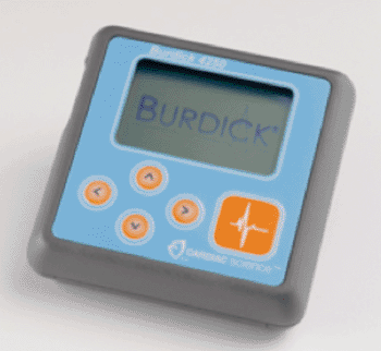 Image: The Burdick 4250 compact Holter recorder (Photo courtesy of Cardiac Science).
